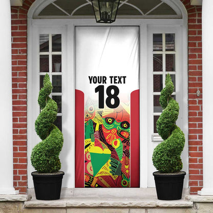 Custom Guyana Football Pride Door Cover Golden Jaguars Go Champion - White