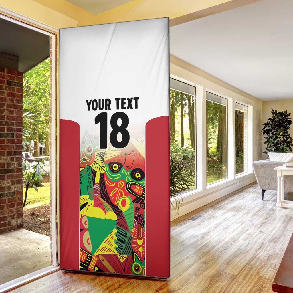 Custom Guyana Football Pride Door Cover Golden Jaguars Go Champion - White