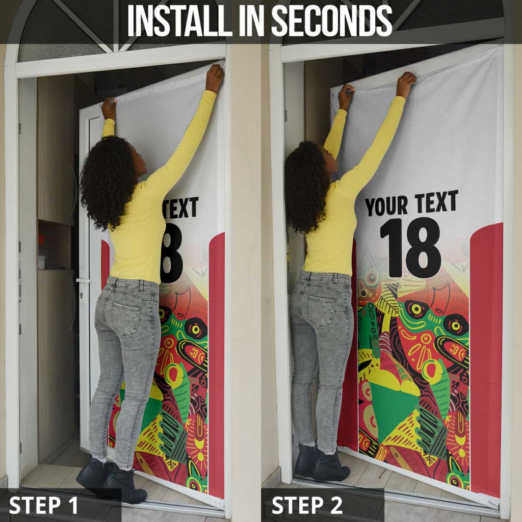 Custom Guyana Football Pride Door Cover Golden Jaguars Go Champion - White