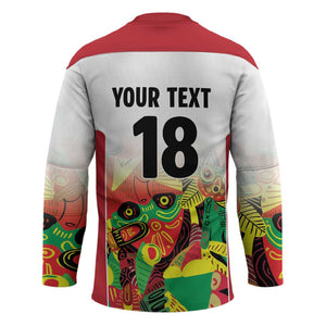 Custom Guyana Football Pride Hockey Jersey Golden Jaguars Go Champion - White