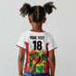 Custom Guyana Football Pride Kid T shirt Golden Jaguars Go Champion - White - African Pride
