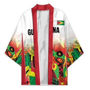 Custom Guyana Football Pride Kimono Golden Jaguars Go Champion - White