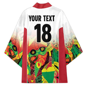 Custom Guyana Football Pride Kimono Golden Jaguars Go Champion - White