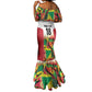 Custom Guyana Football Pride Mermaid Dress Golden Jaguars Go Champion - White - African Pride