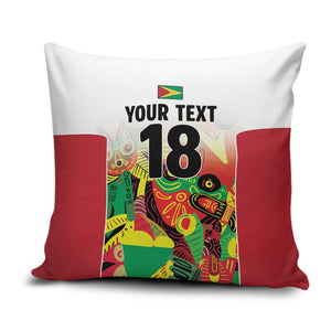 Custom Guyana Football Pride Pillow Cover Golden Jaguars Go Champion - White