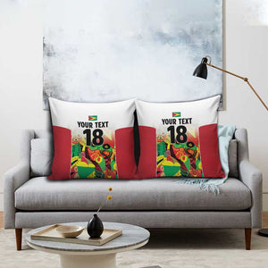 Custom Guyana Football Pride Pillow Cover Golden Jaguars Go Champion - White