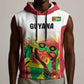 Custom Guyana Football Pride Sleeveless Hoodie Golden Jaguars Go Champion - White - African Pride