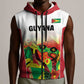 Custom Guyana Football Pride Sleeveless Zip Hoodie Golden Jaguars Go Champion - White - African Pride