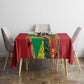 Custom Guyana Football Pride Tablecloth Golden Jaguars Go Champion - White - African Pride