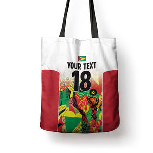 Custom Guyana Football Pride Tote Bag Golden Jaguars Go Champion - White