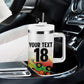 Custom Guyana Football Pride Tumbler With Handle Golden Jaguars Go Champion - White - African Pride