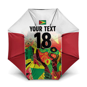 Custom Guyana Football Pride Umbrella Golden Jaguars Go Champion - White
