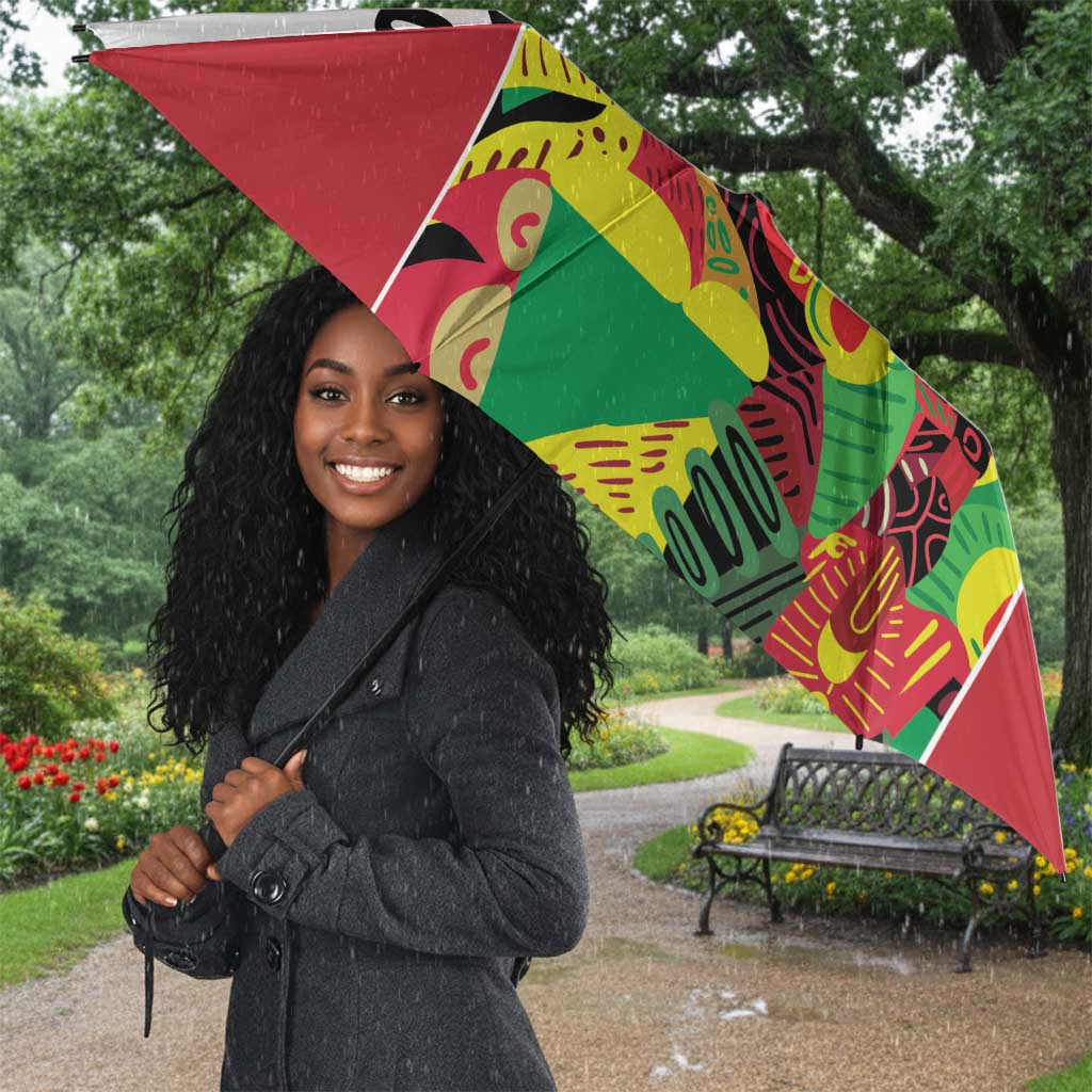 Custom Guyana Football Pride Umbrella Golden Jaguars Go Champion - White