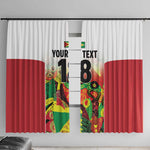 Custom Guyana Football Pride Window Curtain Golden Jaguars Go Champion - White - African Pride