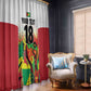 Custom Guyana Football Pride Window Curtain Golden Jaguars Go Champion - White - African Pride