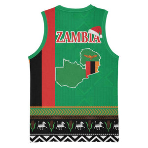 Afro Zambia Christmas Basketball Jersey Coat Of Arms With Kente Pattern LT18