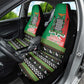 Afro Zambia Christmas Car Seat Cover Coat Of Arms With Kente Pattern