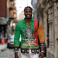 Afro Zambia Christmas Long Sleeve Button Shirt Coat Of Arms With Kente Pattern