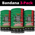 Afro Zambia Christmas Neck Gaiter Coat Of Arms Kente Pattern LT18