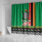 Afro Zambia Christmas Shower Curtain Coat Of Arms With Kente Pattern
