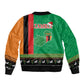 Afro Zambia Christmas Sleeve Zip Bomber Jacket Coat Of Arms With Kente Pattern
