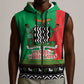 Afro Zambia Christmas Sleeveless Zip Hoodie Coat Of Arms With Kente Pattern - African Pride
