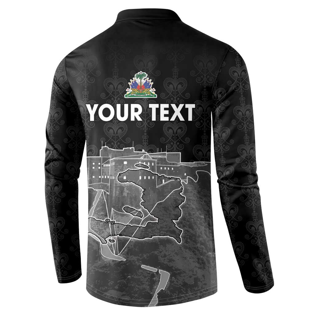Afro-Haitians Pride Personalized Button Sweatshirt Citadelle Laferriere Veve Vodou