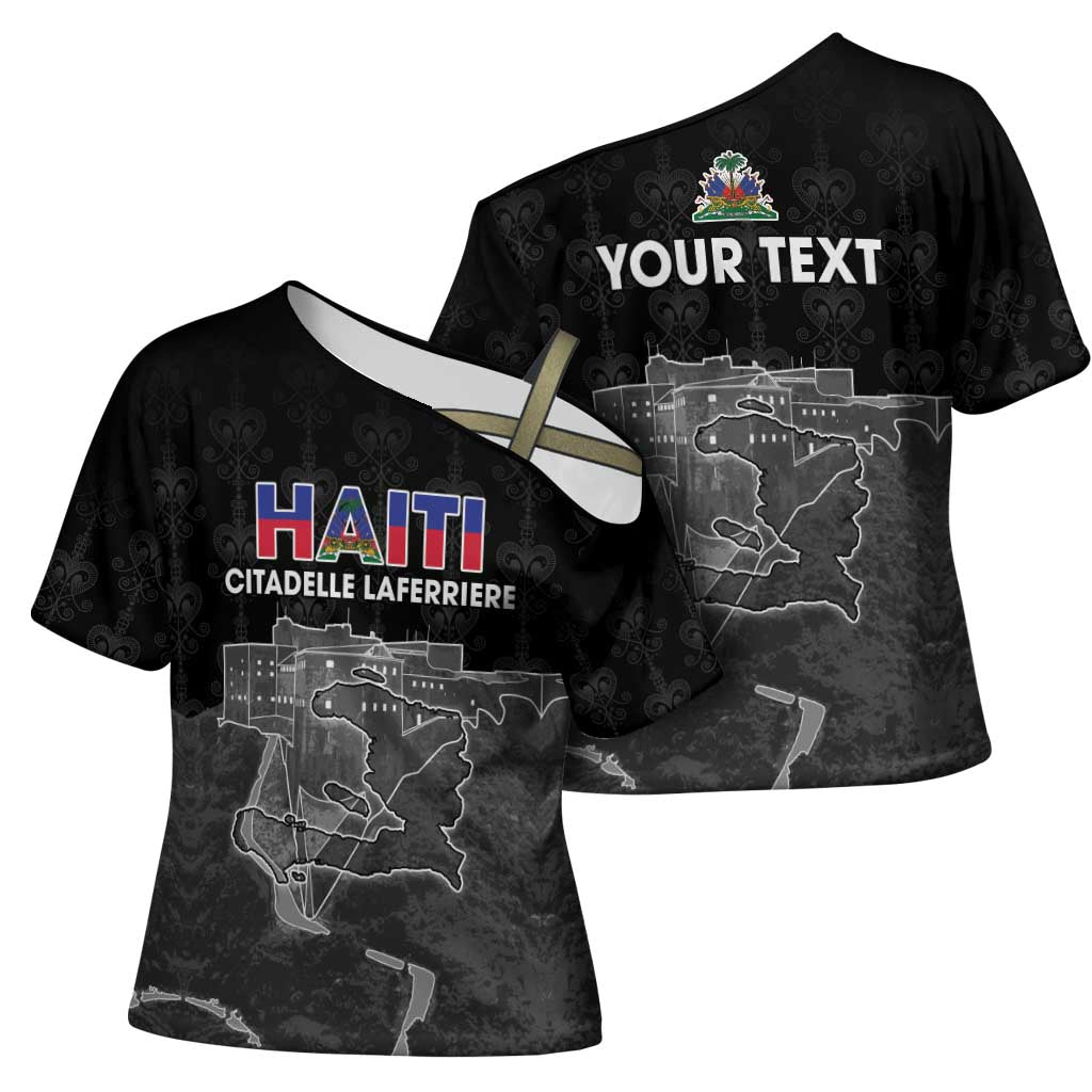Afro-Haitians Pride Personalized Cross Shoulder Shirt Citadelle Laferriere Veve Vodou