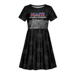 Afro-Haitians Pride Personalized Kid Short Sleeve Dress Citadelle Laferriere Veve Vodou LT18