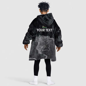 Afro-Haitians Pride Personalized Kid Wearable Blanket Hoodie Citadelle Laferriere Veve Vodou - African Pride