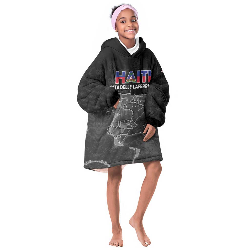 Afro-Haitians Pride Personalized Kid Wearable Blanket Hoodie Citadelle Laferriere Veve Vodou - African Pride