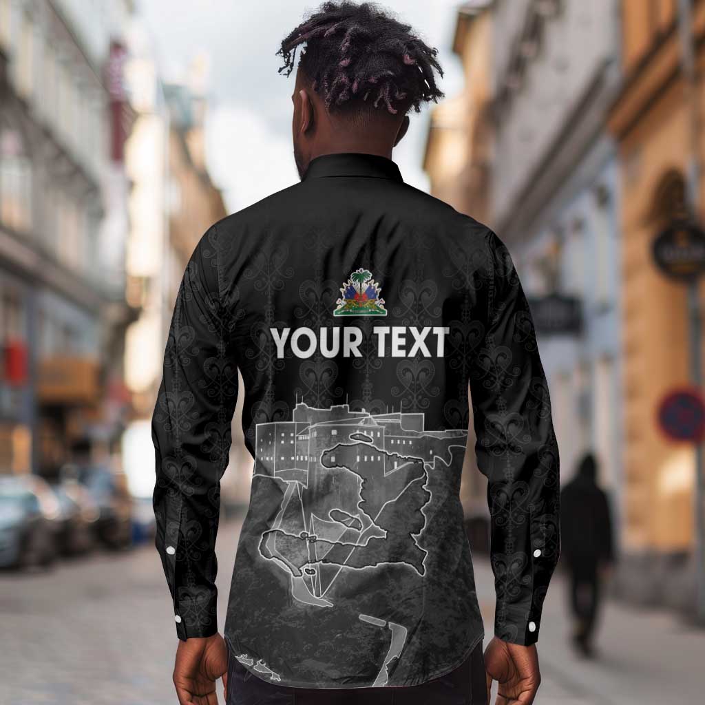 Afro-Haitians Pride Personalized Long Sleeve Button Shirt Citadelle Laferriere Veve Vodou - African Pride