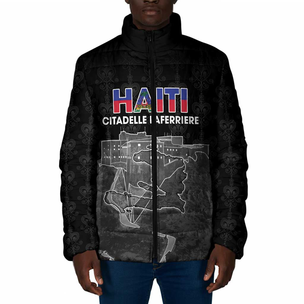 Afro-Haitians Pride Personalized Padded Jacket Citadelle Laferriere Veve Vodou