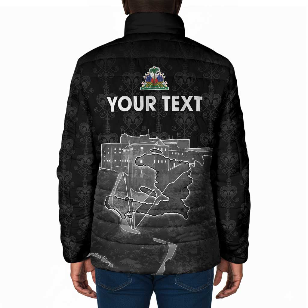 Afro-Haitians Pride Personalized Padded Jacket Citadelle Laferriere Veve Vodou