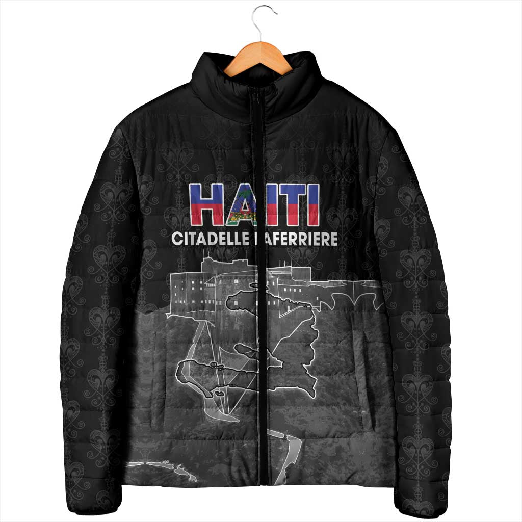 Afro-Haitians Pride Personalized Padded Jacket Citadelle Laferriere Veve Vodou