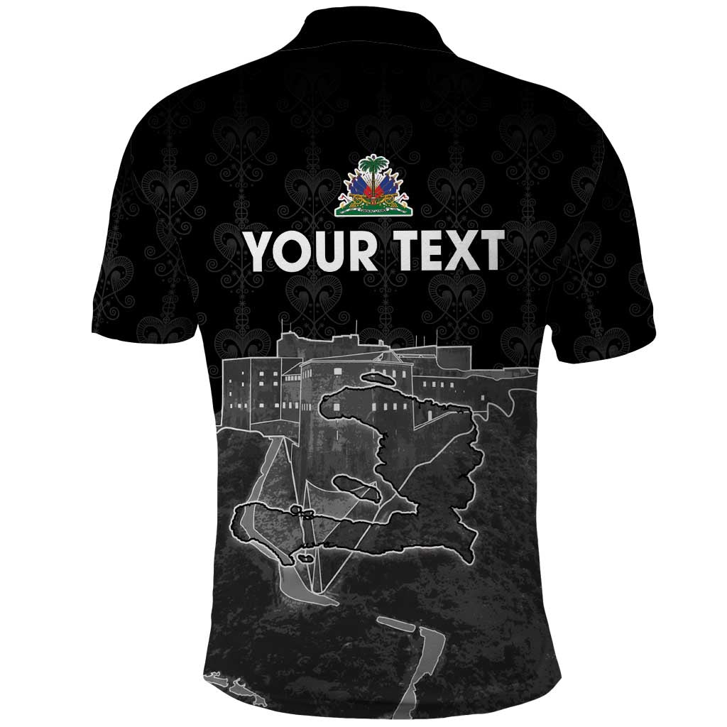 Afro-Haitians Pride Personalized Polo Shirt Citadelle Laferriere Veve Vodou LT18