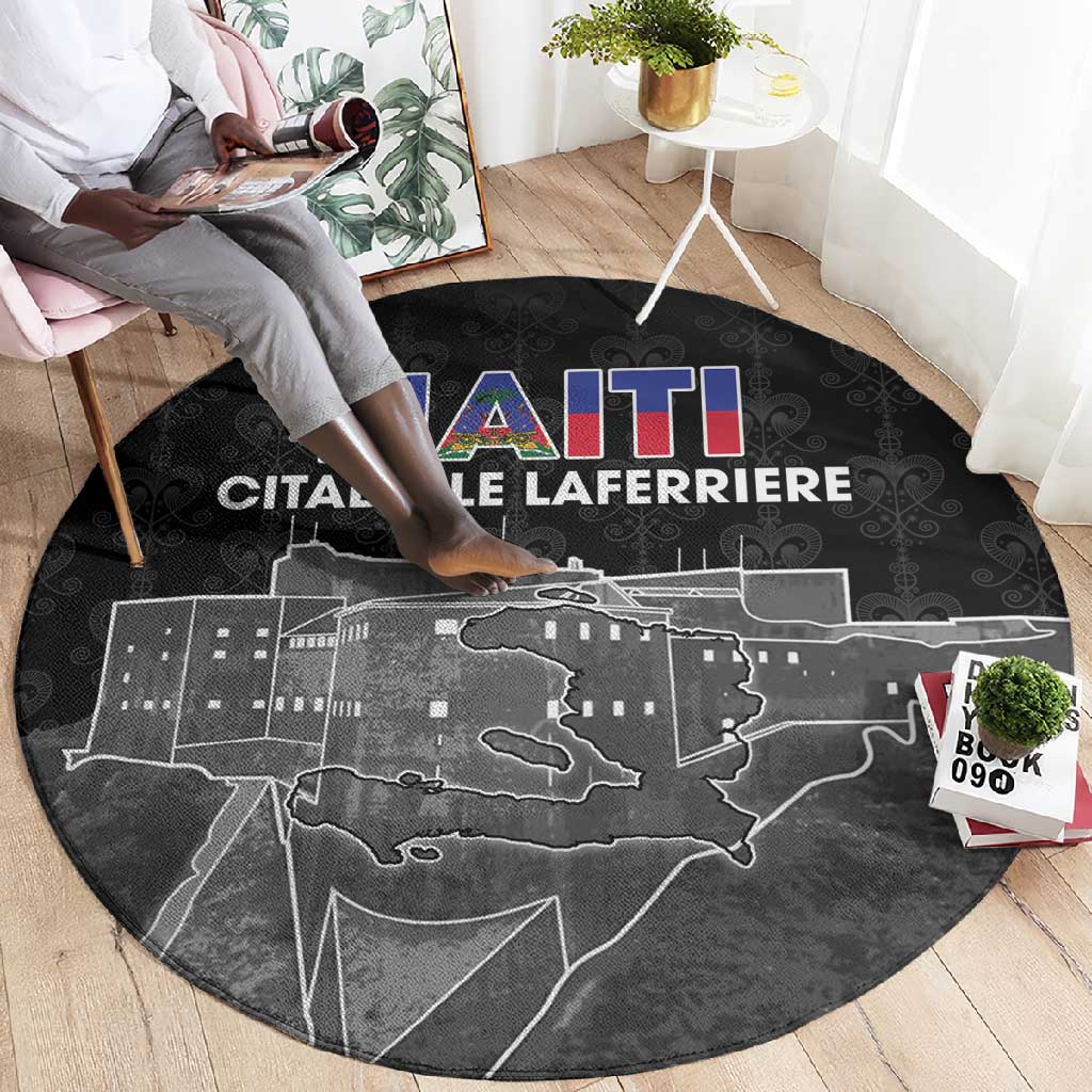 Afro-Haitians Pride Round Carpet Citadelle Laferriere Veve Vodou - African Pride