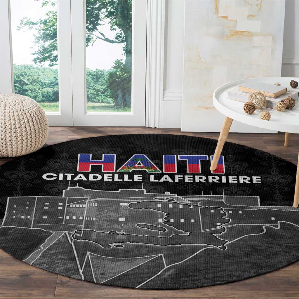 Afro-Haitians Pride Round Carpet Citadelle Laferriere Veve Vodou - African Pride