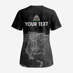 Afro-Haitians Pride Personalized Scrub Top Citadelle Laferriere Veve Vodou - African Pride
