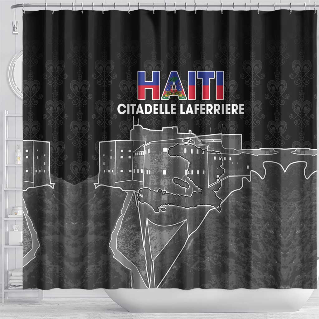 Afro-Haitians Pride Shower Curtain Citadelle Laferriere Veve Vodou - African Pride