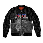 Afro-Haitians Pride Personalized Sleeve Zip Bomber Jacket Citadelle Laferriere Veve Vodou - African Pride