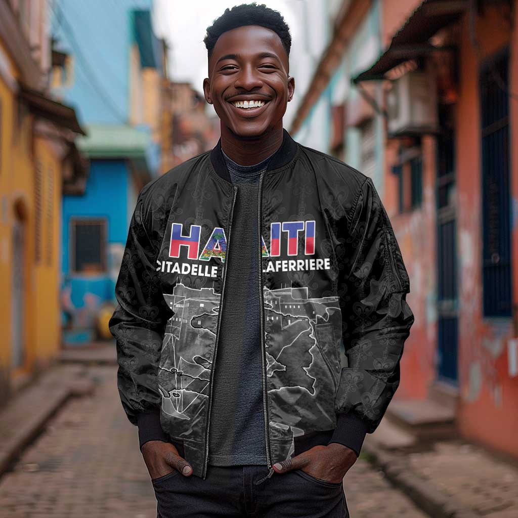 Afro-Haitians Pride Personalized Sleeve Zip Bomber Jacket Citadelle Laferriere Veve Vodou - African Pride