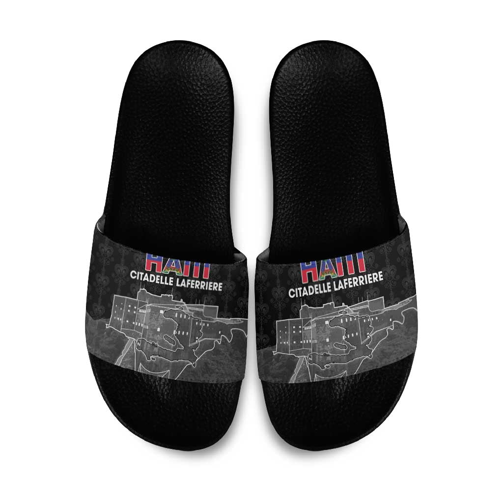 Afro-Haitians Pride Slide Sandals Citadelle Laferriere Veve Vodou