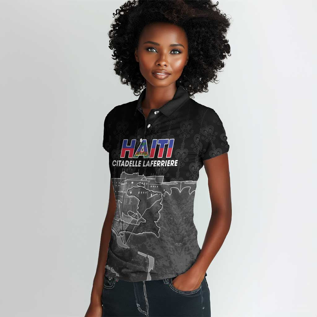Afro-Haitians Pride Personalized Women Polo Shirt Citadelle Laferriere Veve Vodou LT18
