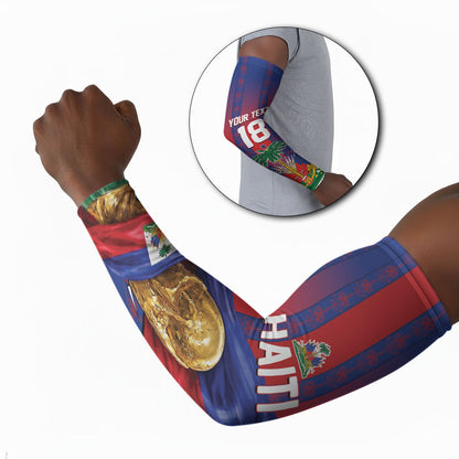 Custom Haiti Football 2026 Arm Sleeves Les Grenadiers Voodoo Veve Pride