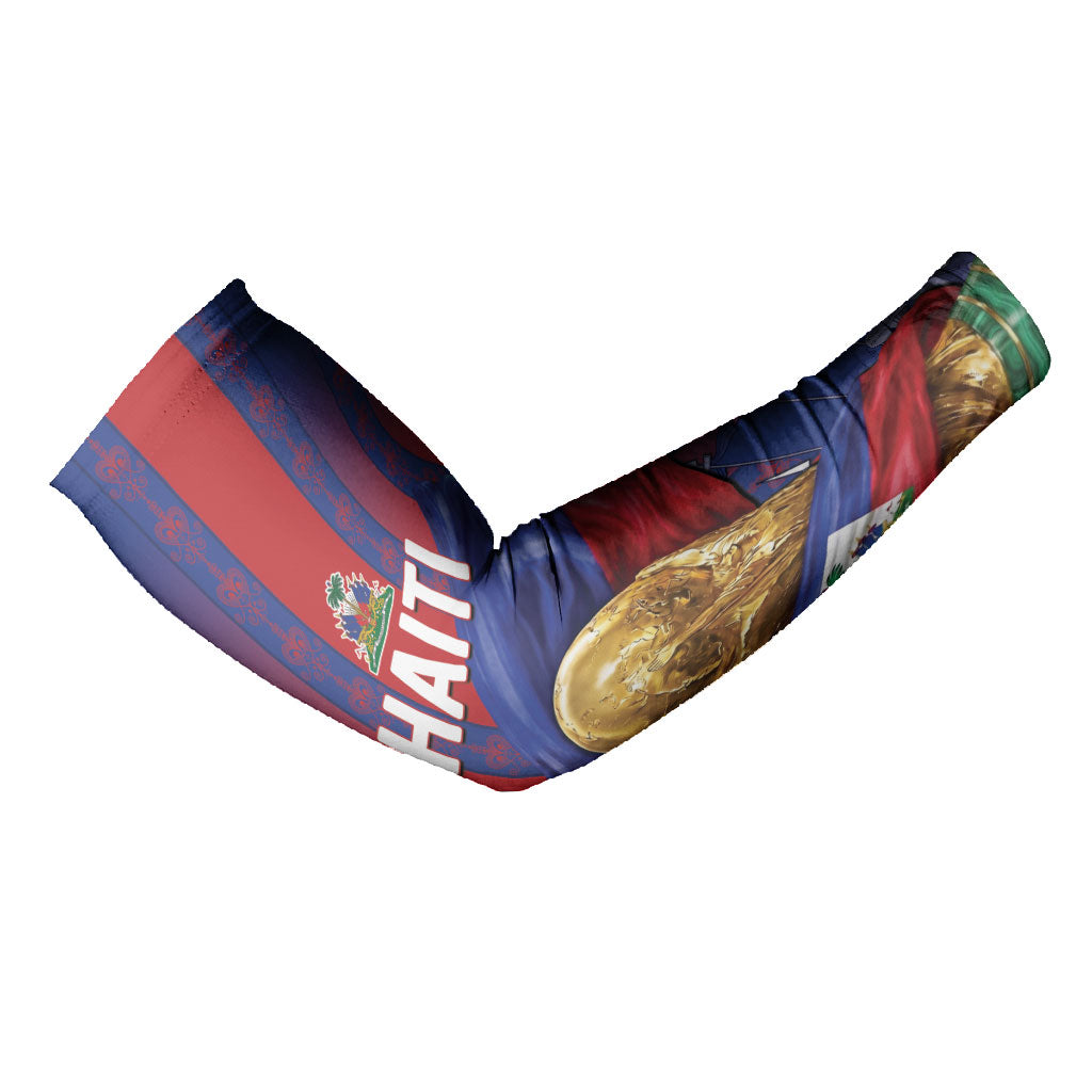 Custom Haiti Football 2026 Arm Sleeves Les Grenadiers Voodoo Veve Pride