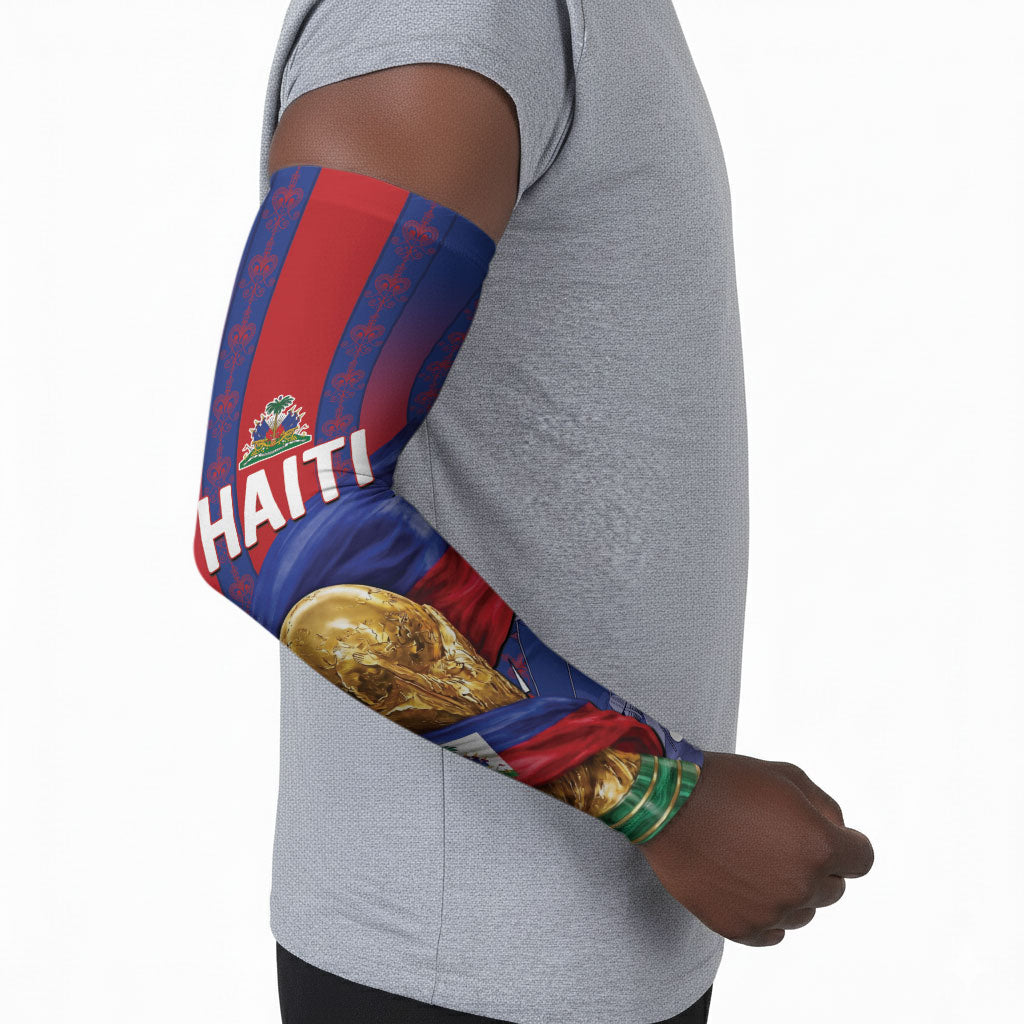Custom Haiti Football 2026 Arm Sleeves Les Grenadiers Voodoo Veve Pride