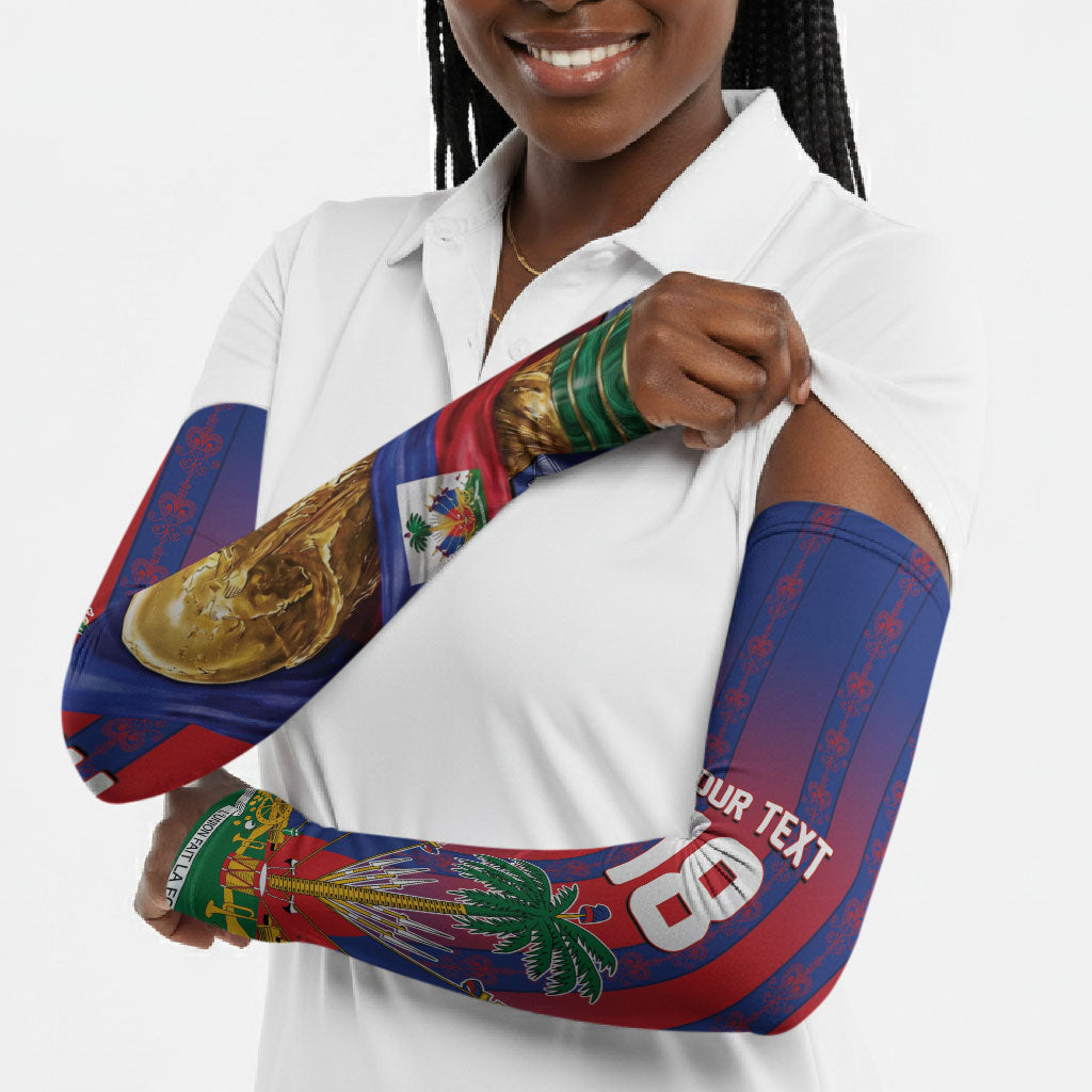 Custom Haiti Football 2026 Arm Sleeves Les Grenadiers Voodoo Veve Pride