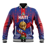 Custom Haiti Football 2026 Baseball Jacket Les Grenadiers Voodoo Veve Pride