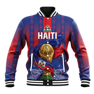 Custom Haiti Football 2026 Baseball Jacket Les Grenadiers Voodoo Veve Pride